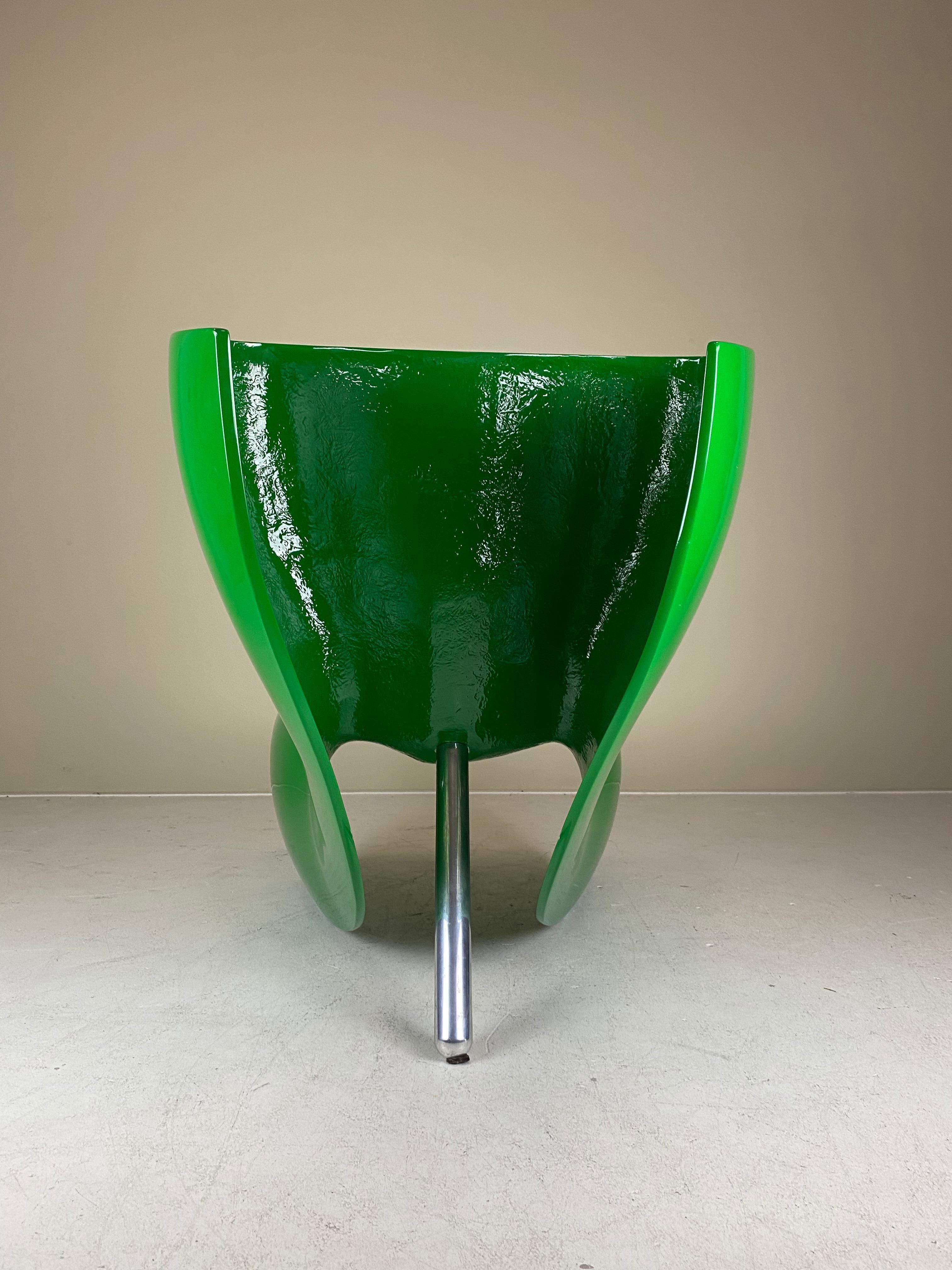 Aluminium Chaise Cappellini en feutre de Marc Newson en vente