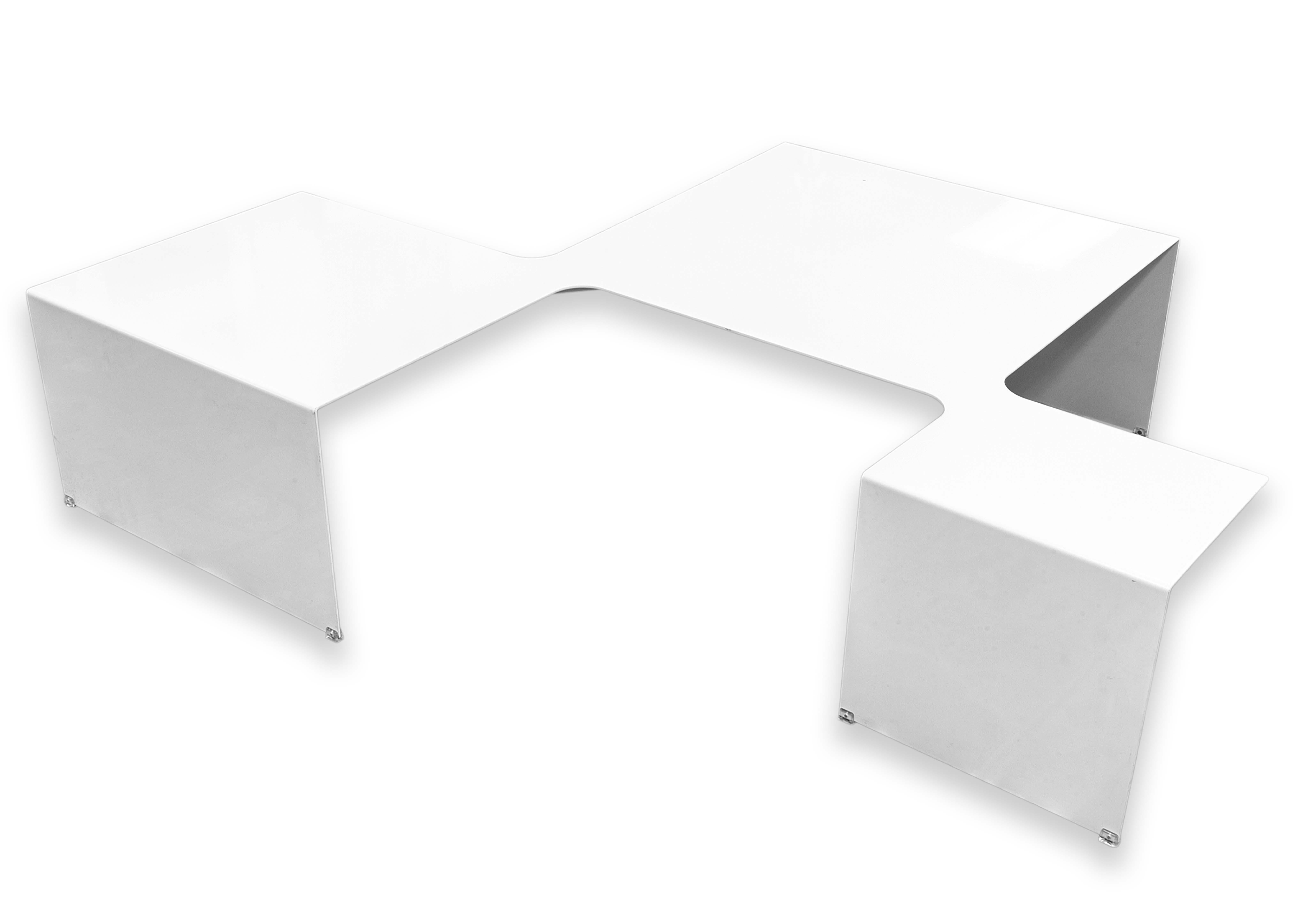 Cappellini Island 3 Pieces Modulaire Noir et Blanc Contemporary Coffee Table en vente 7