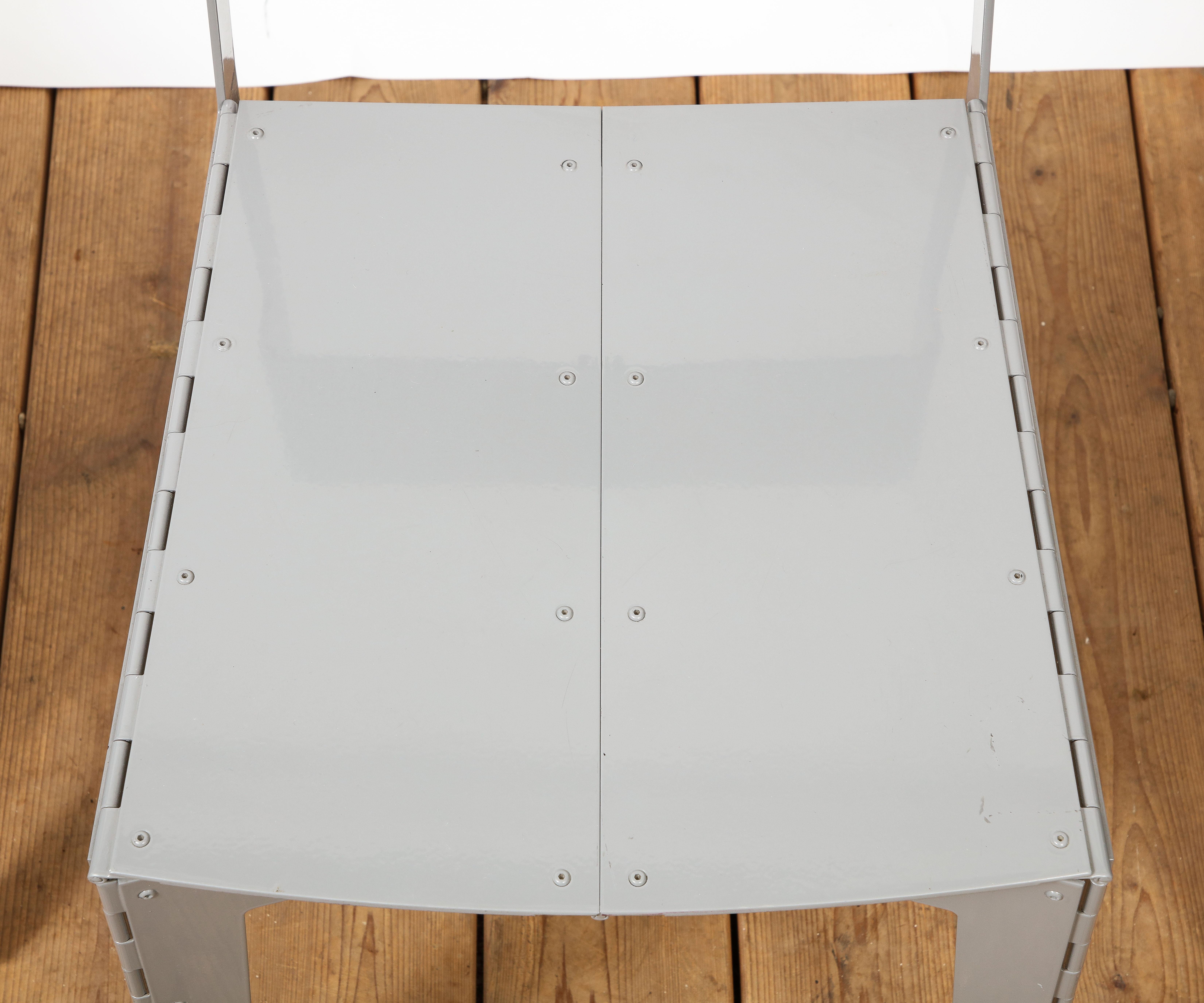 Modern Cappellini Pale Grey Metal Folding 