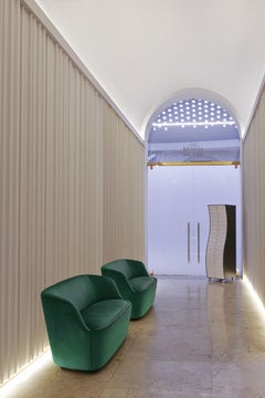 Cappellini Small Orla Sofa in Foam with Green Poly Velvet by Jasper Morrison