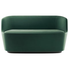 Cappellini Small Orla Sofa in Foam with Green Harald Fabric by Jasper Morrison