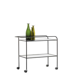 Shiro Kuramata Steelpipe Drink Trolley in Metal for Cappellini