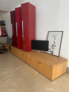 Cappellini Wall System in Oak and High-Gloss Lacquered