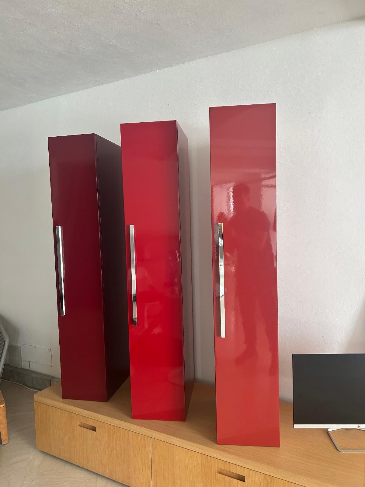 Legno Cappellini Wall System in Oak and High-Gloss Lacquered in vendita