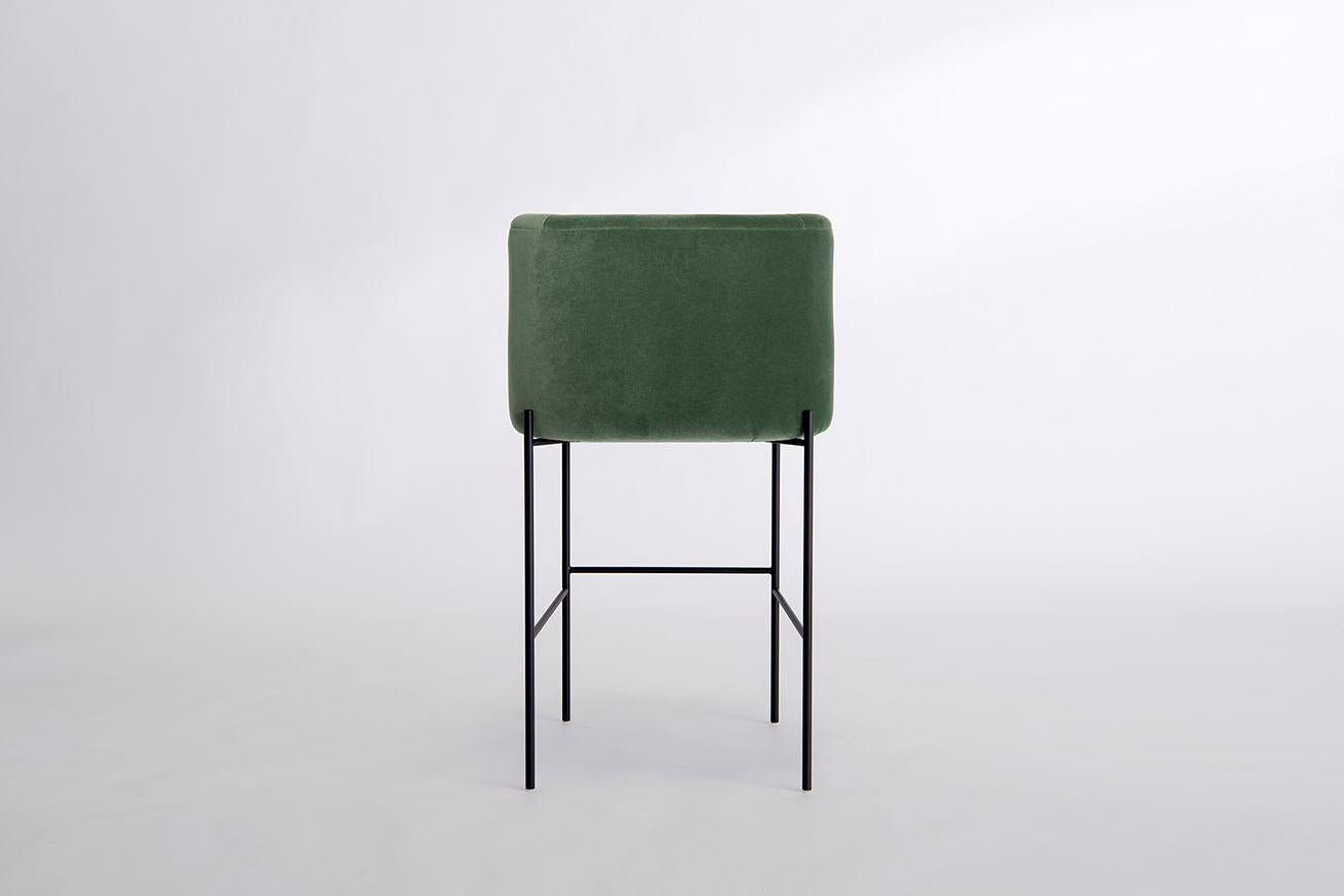 Powder-Coated Capper Bar Stool by Phase Design, Fabric For Sale
