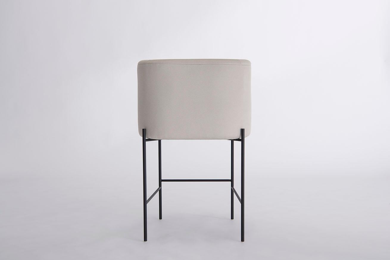 Poudré Tabouret de comptoir en cuivre de Phase Design, tissu en vente