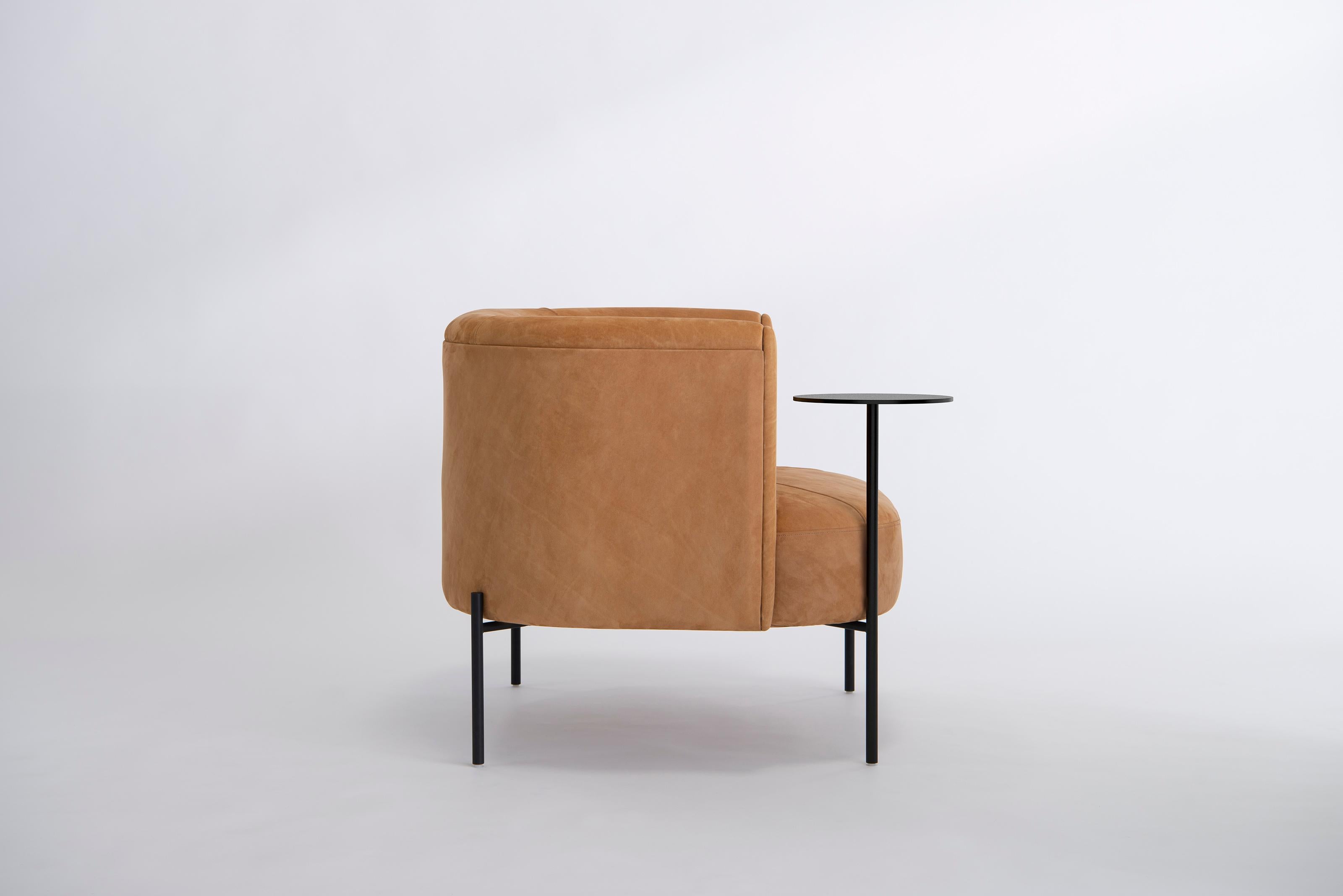 Contemporary Capper Lounge Chair With Metal Base by Phase Design