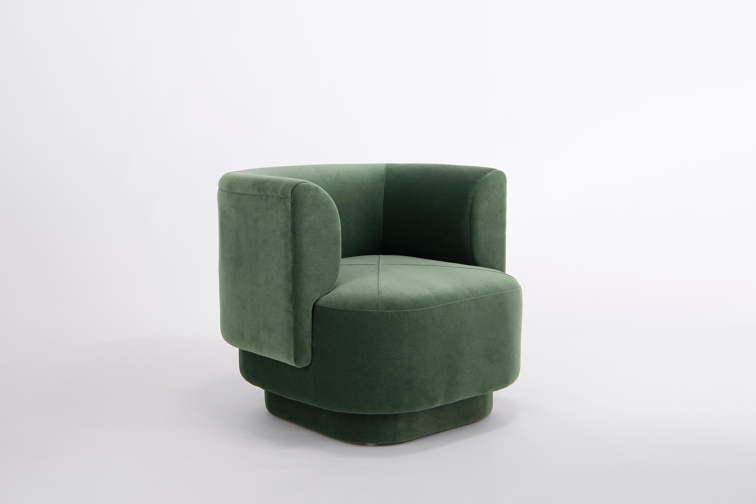 Capper Lounge Chair With Upholstered Base by Phase Design In New Condition In Geneve, CH
