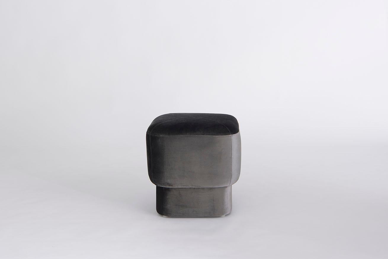 Capper Low Stool by Phase Design, Leather In New Condition For Sale In North Hollywood, CA