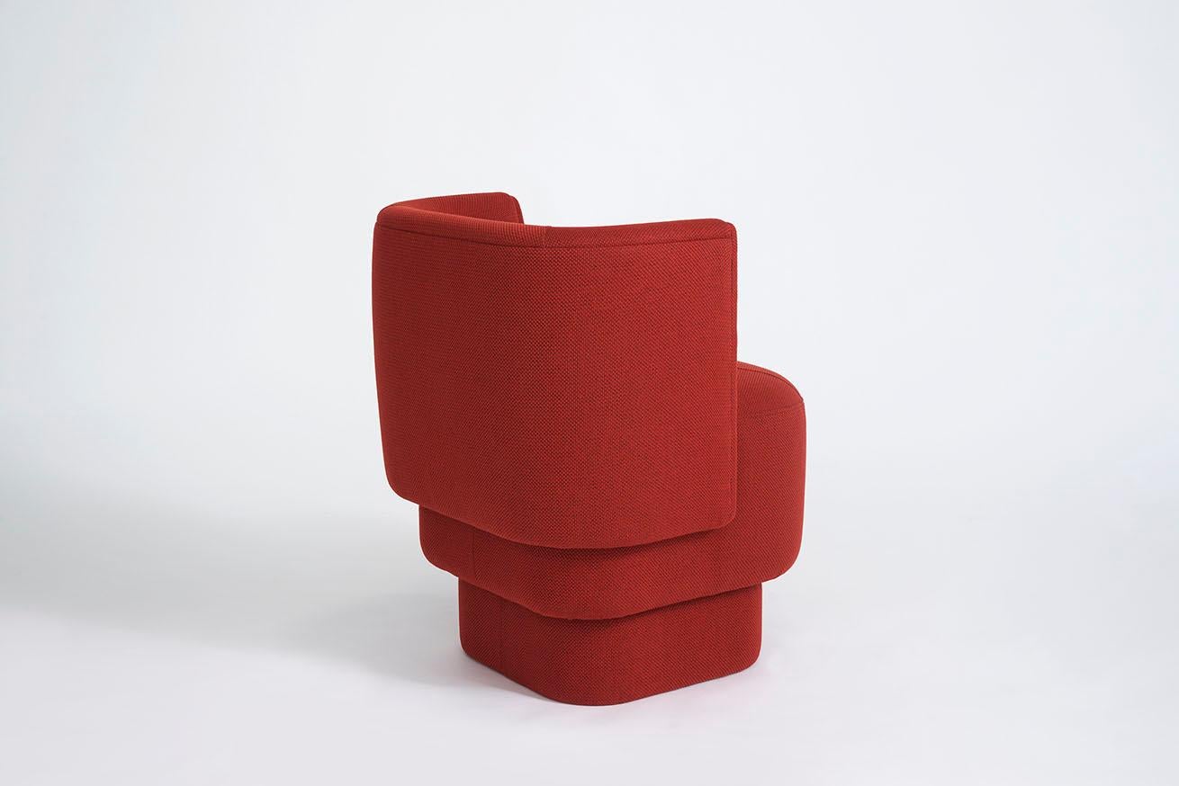 Pelle Sedia Capper con base imbottita di Phase Design in vendita