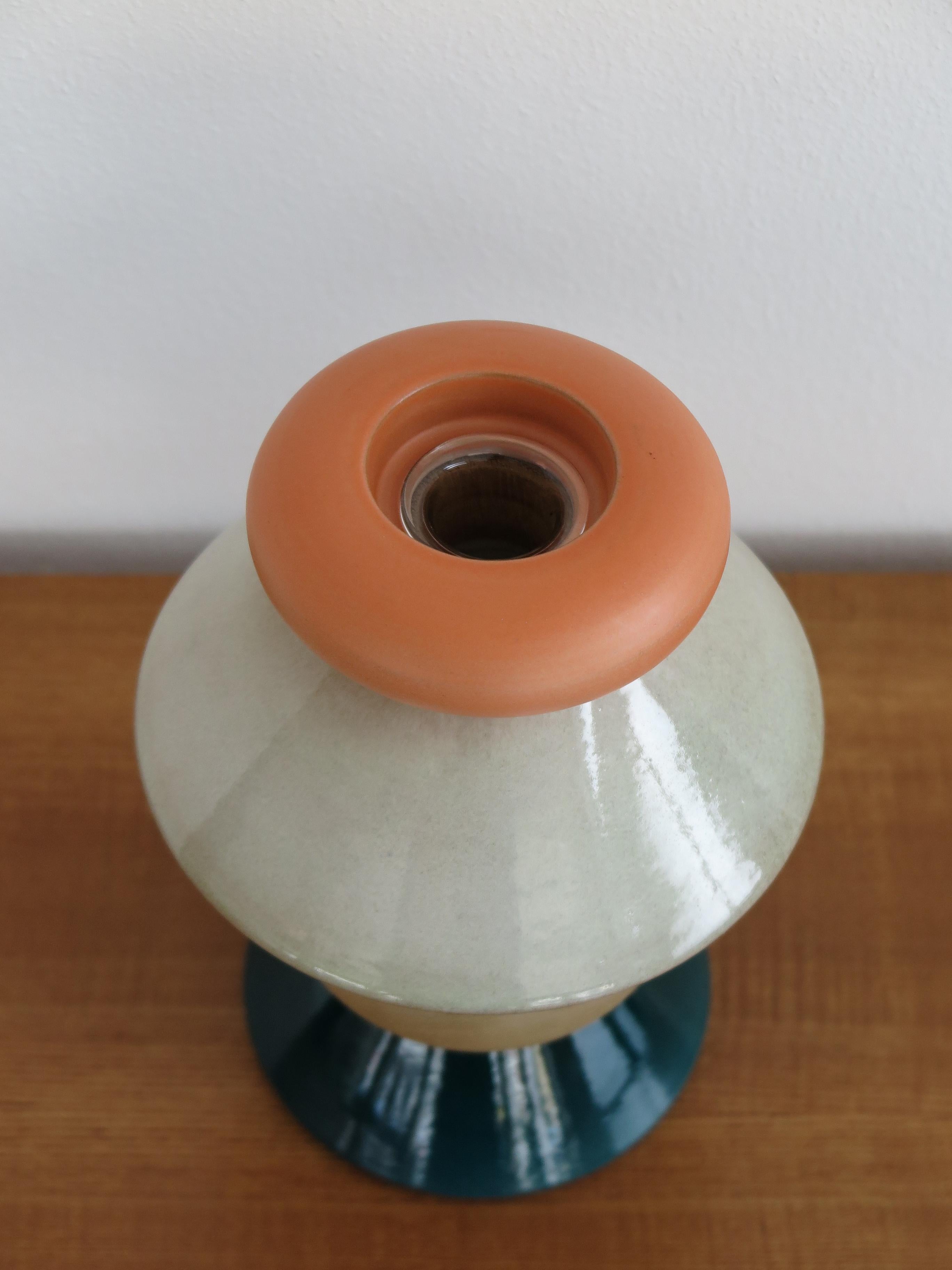 Capperidicasa Italian Contemporary Ceramic Wood Sculpture Flower Vase 
