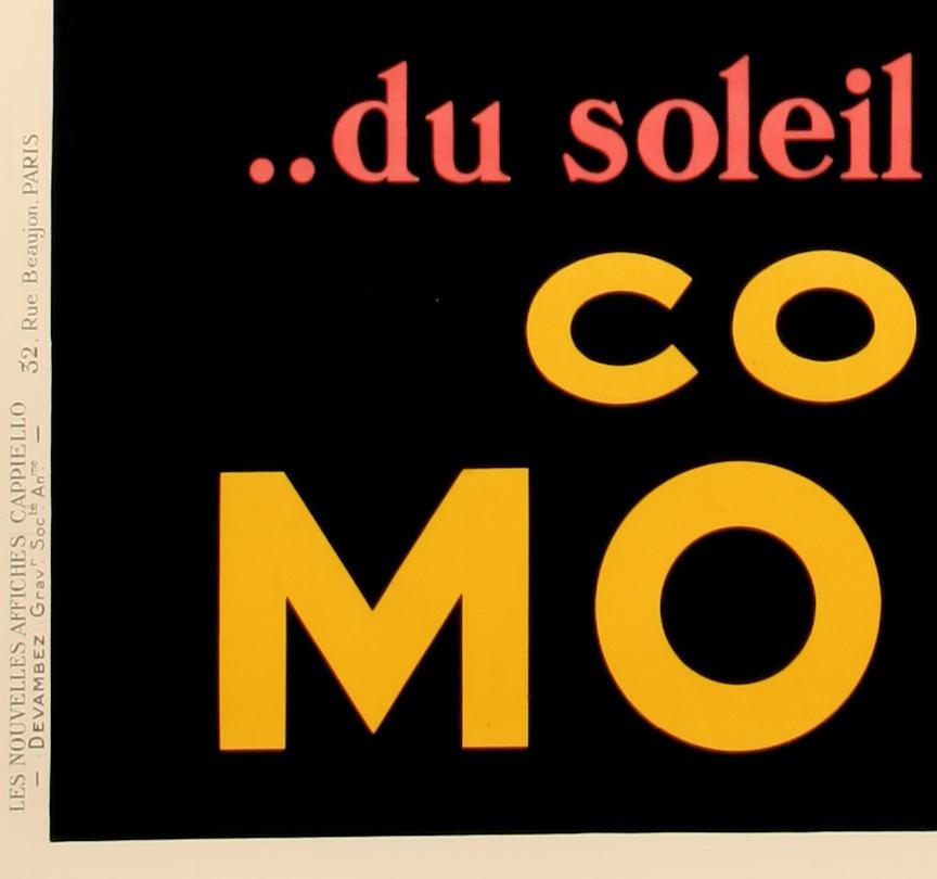 Cappiello, Affiche originale sur l'alcool, Cognac Monnet, Salamandre, Liqueur, Soleil, 1927 Bon état - En vente à SAINT-OUEN-SUR-SEINE, FR