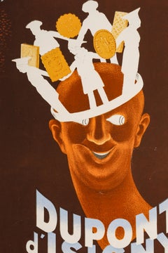 Cappiello, Original Food Poster, Biscuit Dupont d'Isigny, Normandy, Printer 1933