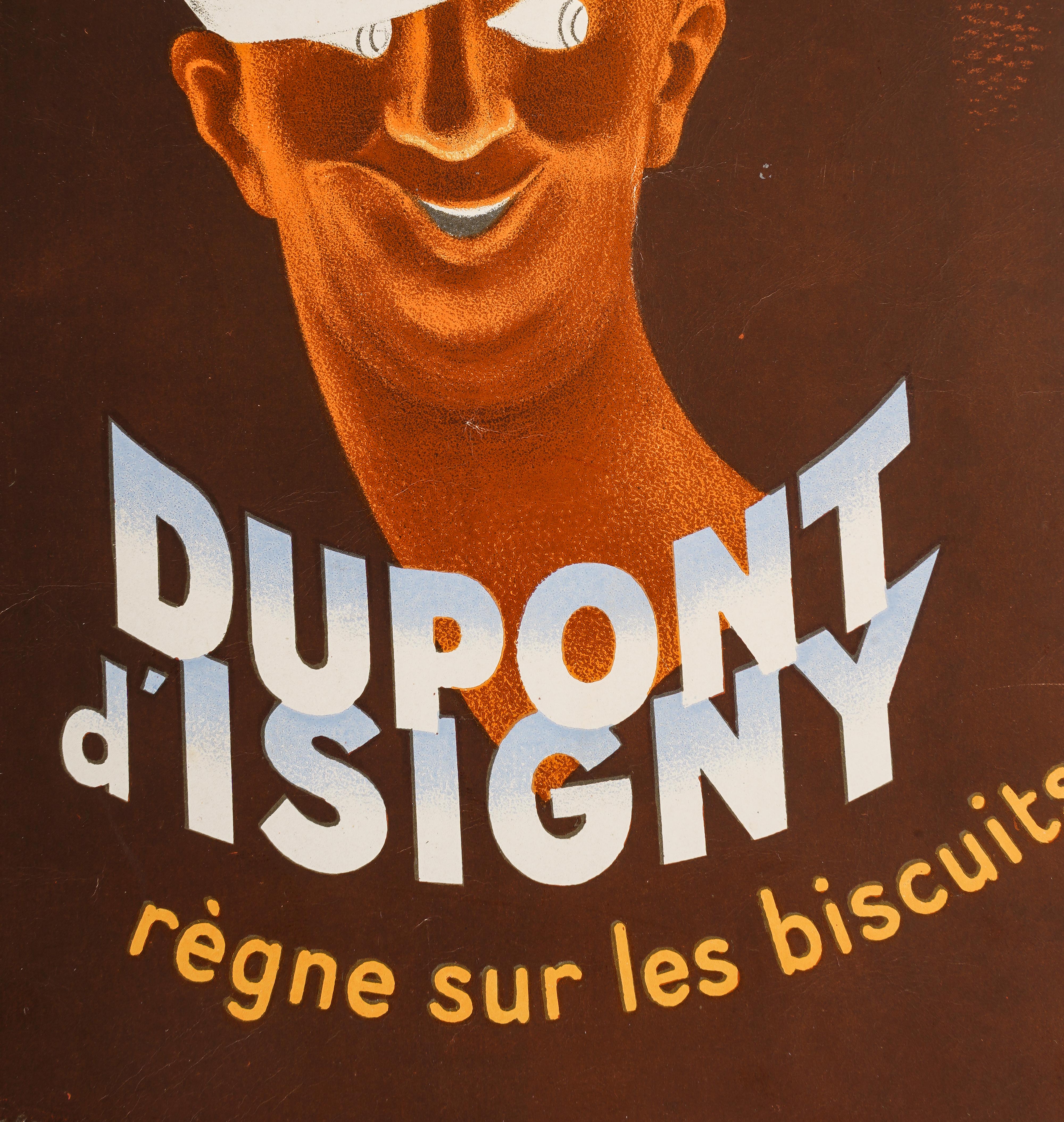 Art Deco Cappiello, Original Food Poster, Biscuit Dupont d'Isigny, Normandy, Printer 1933 For Sale