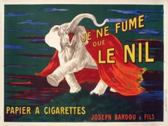 Cappiello, Original Vintage Animal Poster, Le Nil Elephant, Cigarette Paper 1912
