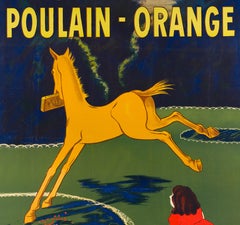 Cappiello, Original Vintage Poster, Chocolat Poulain-Orange, Foal, Horse, 1911