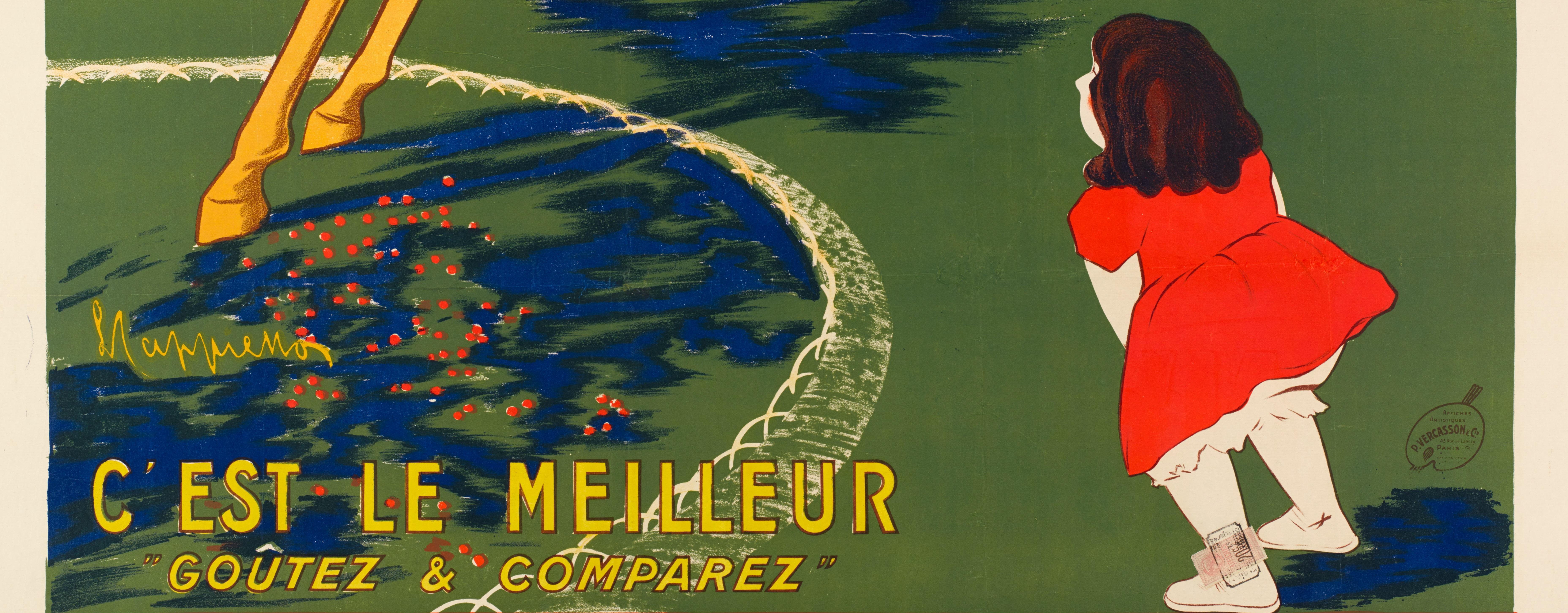 Cappiello, Original Vintage Poster, Chocolat Poulain-Orange, Foal, Horse, 1911 In Good Condition In SAINT-OUEN-SUR-SEINE, FR