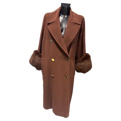 Cappotto Genny anni 80 con polsi in pelliccia in perfette condizioni