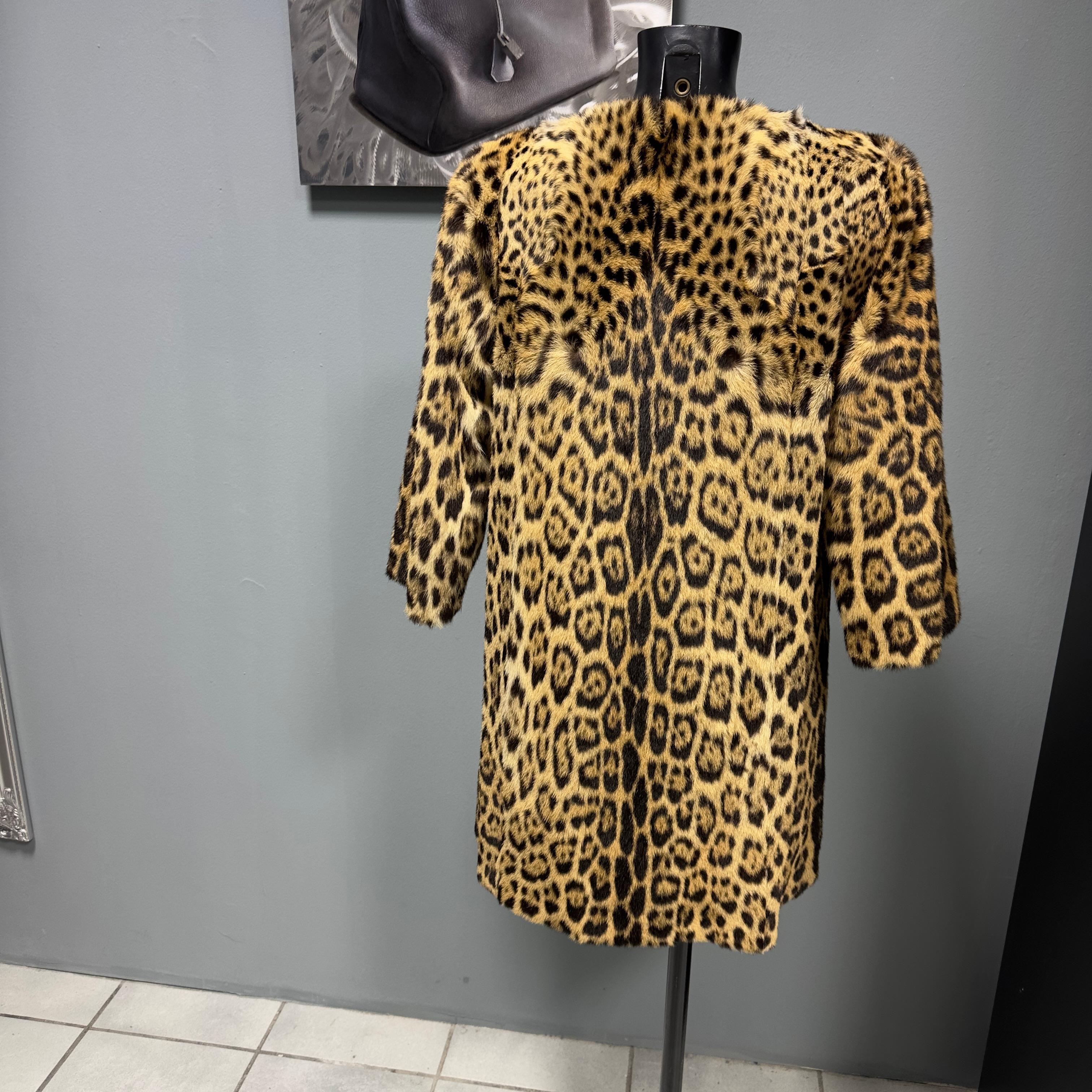 Brown Cappotto in giaguaro pari al nuovo con sciarpa