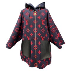 Cappotto Louis Vuitton Reversibile Monogram Jacquard Blu
