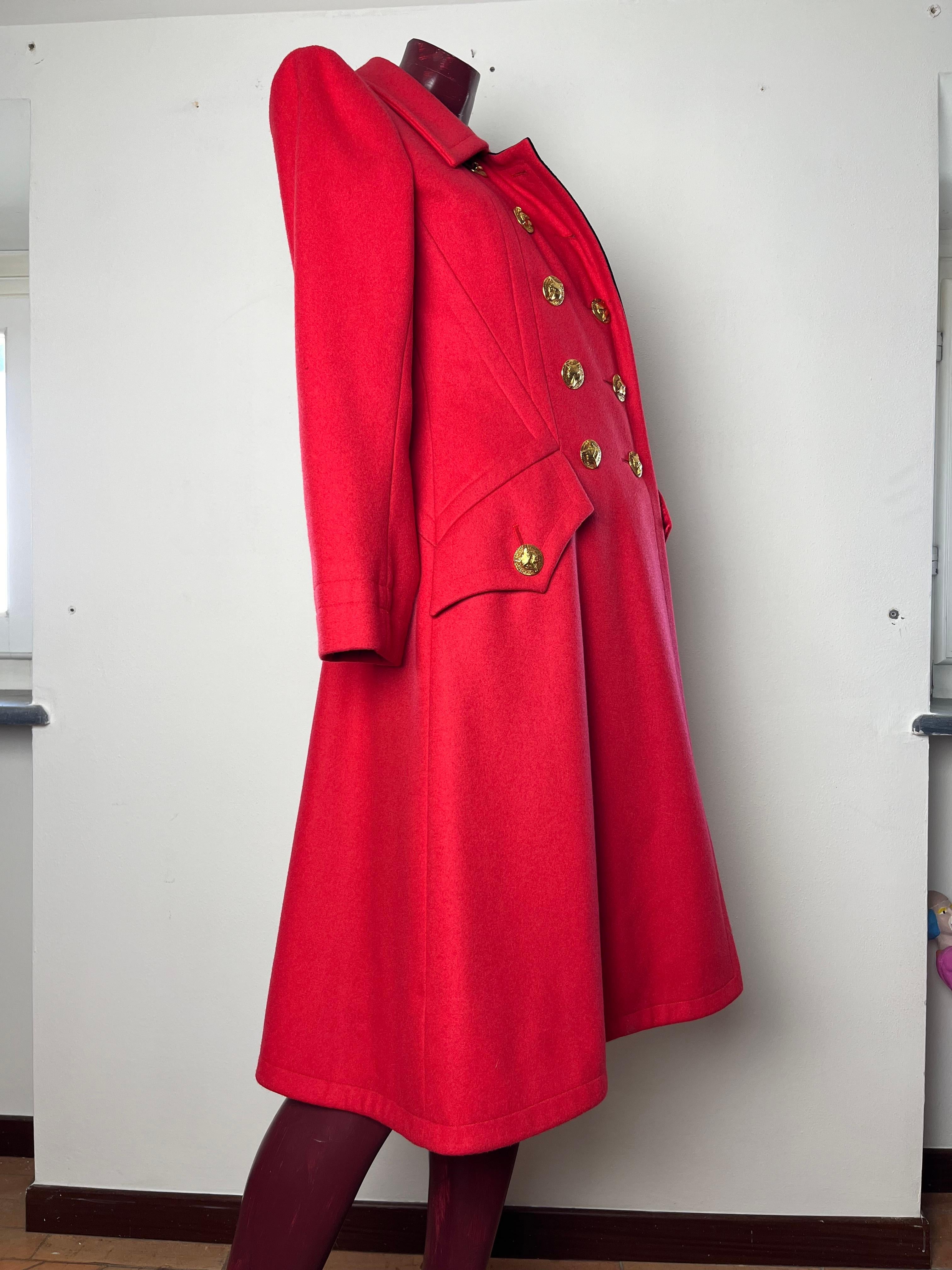 cappotto YSL rosso  en vente 2