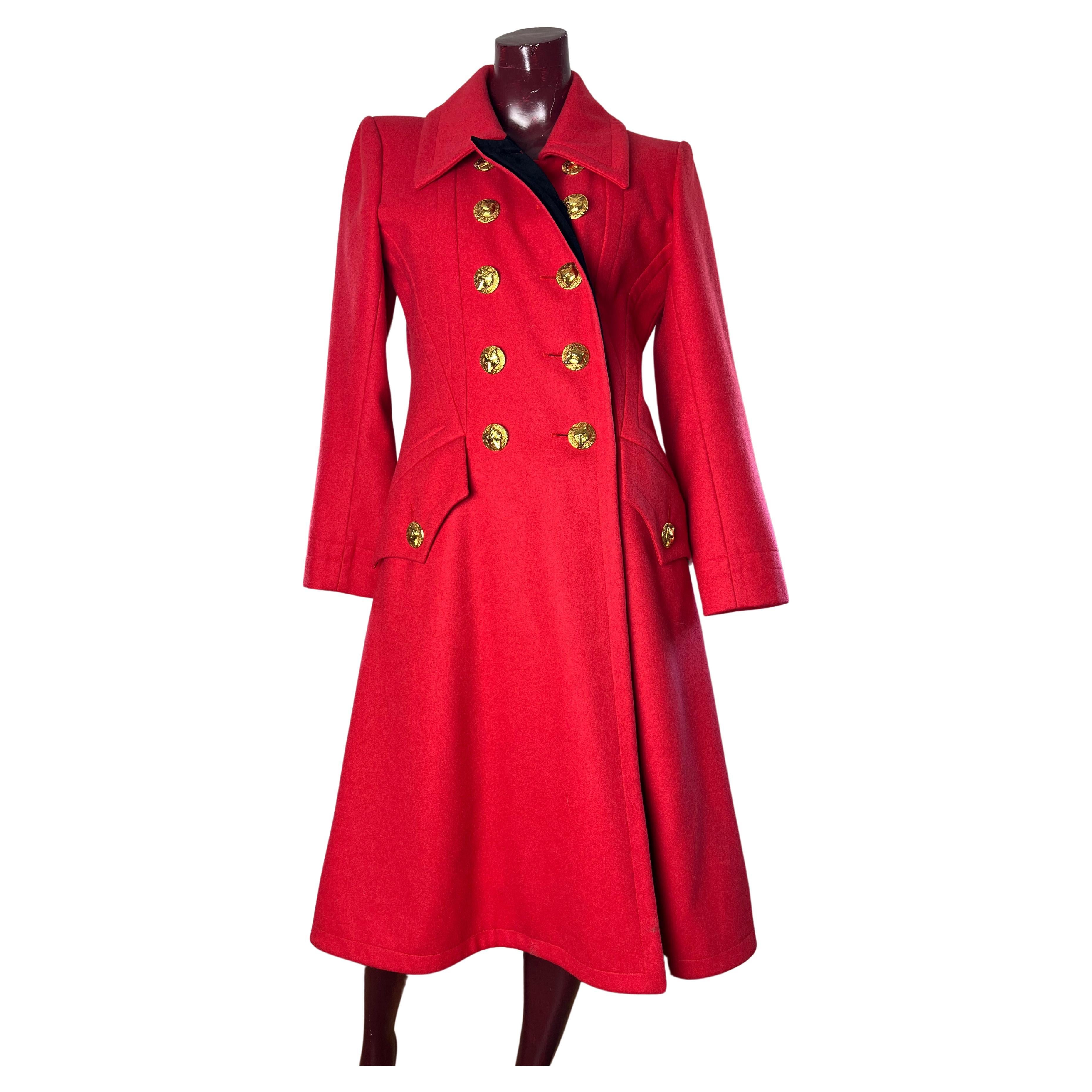 cappotto YSL rosso  en vente