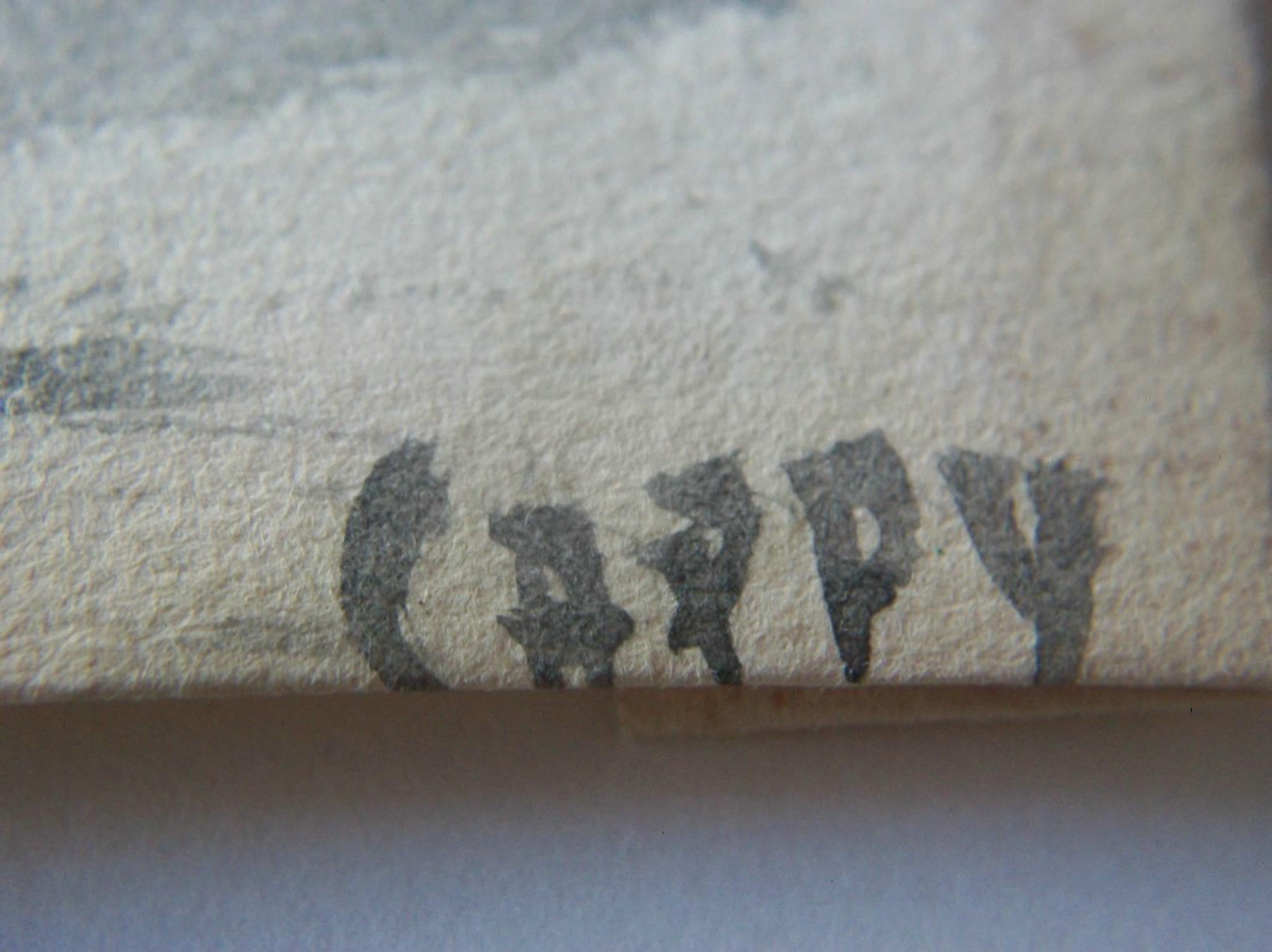 CAPPY - 'Lagerfeuer' - Vintage Aquarell - Signiert - Mitte 20. (Handgefertigt) im Angebot