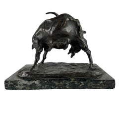 Capra In Bronzo Inizio 1900 dello Scultore Italiano Ernesto Bazzaro