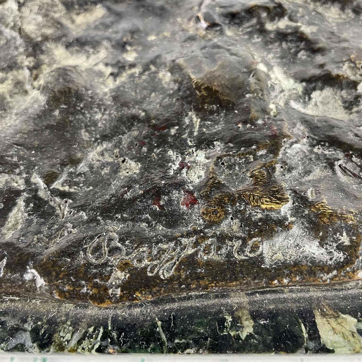 Cabra de bronce de principios de 1900 del escultor italiano Ernesto Bazzaro Hecho a mano en venta