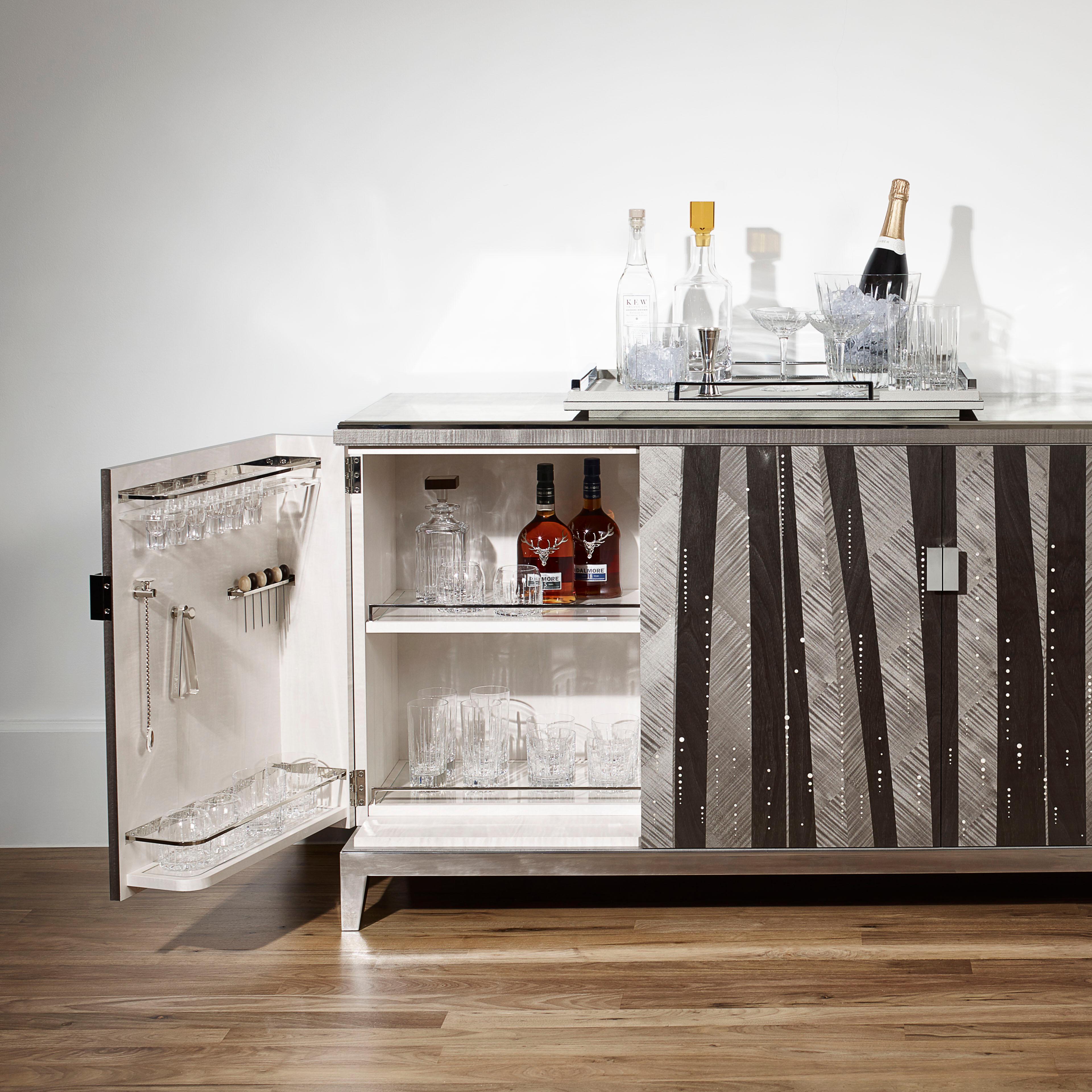 Caprea Niedrige Bar (Nickel) im Angebot