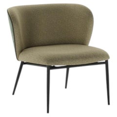 Capri 1950s-style armchair in leather and fabric.