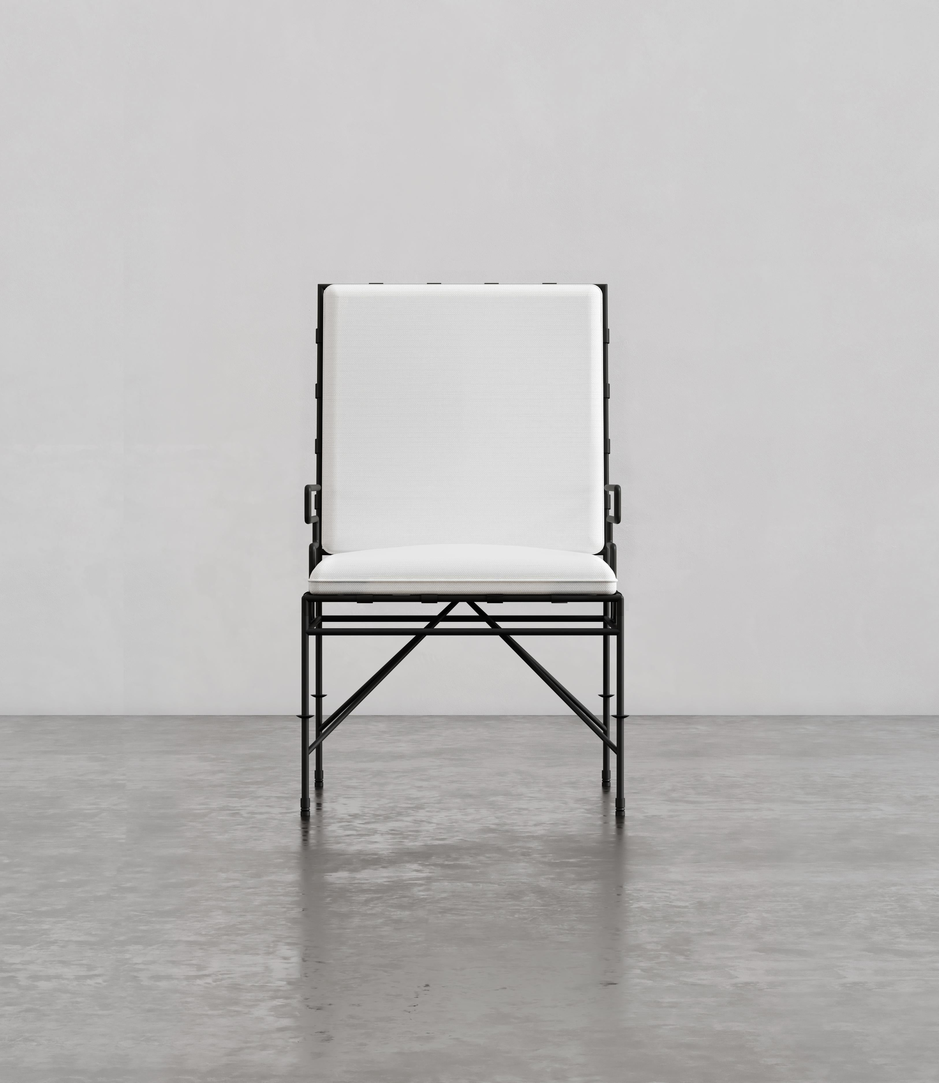 Every piece is designed by siblings Matt Swilley and Alex Brewster and handmade from solid 316 marine-grade stainless steel — the same material used on yachts. No tubing, no shortcuts, with 30 hours of handwork in each piece. These works are built