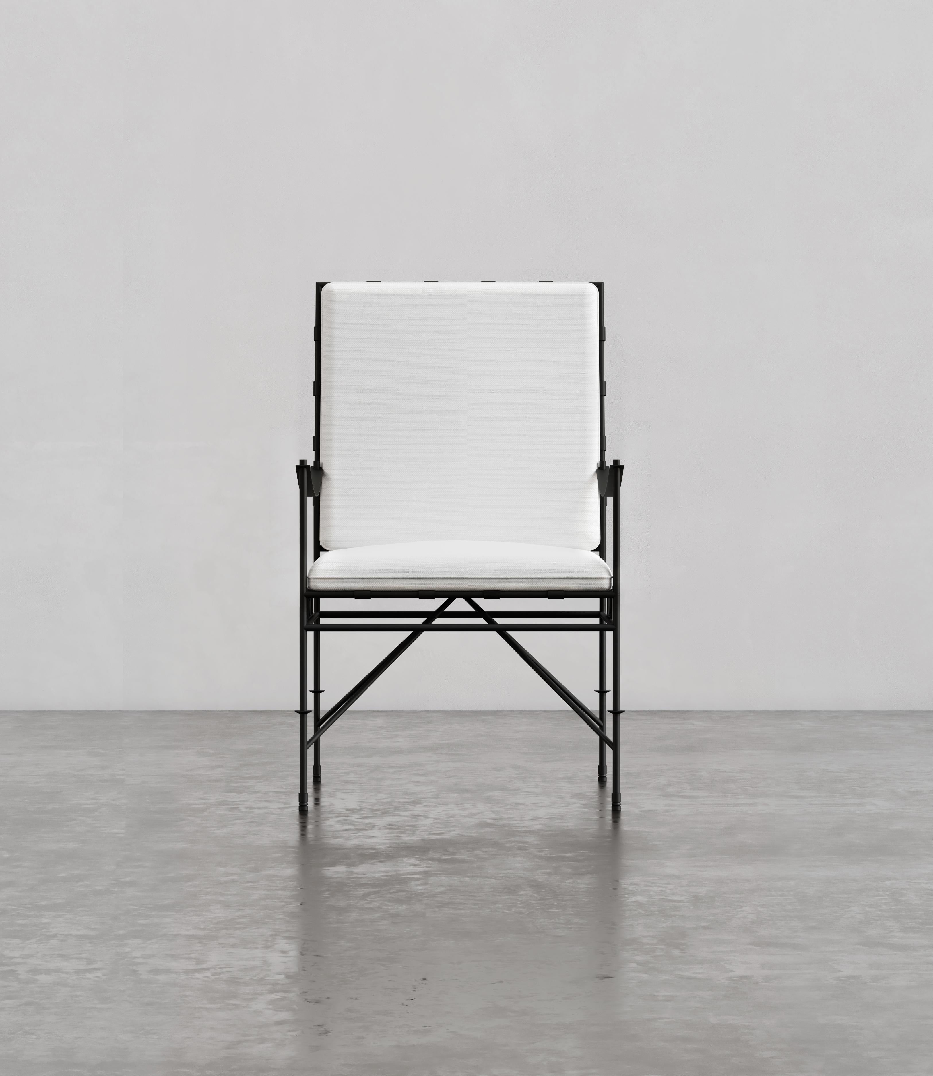 Every piece is designed by siblings Matt Swilley and Alex Brewster and handmade from solid 316 marine-grade stainless steel — the same material used on yachts. No tubing, no shortcuts, with 30 hours of handwork in each piece. These works are built