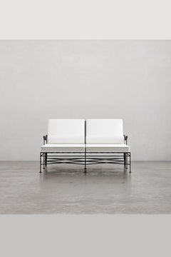 Capri Double Chaise Lounge Sling Arm