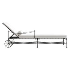Capri Double Chaise Lounge Sling Arm