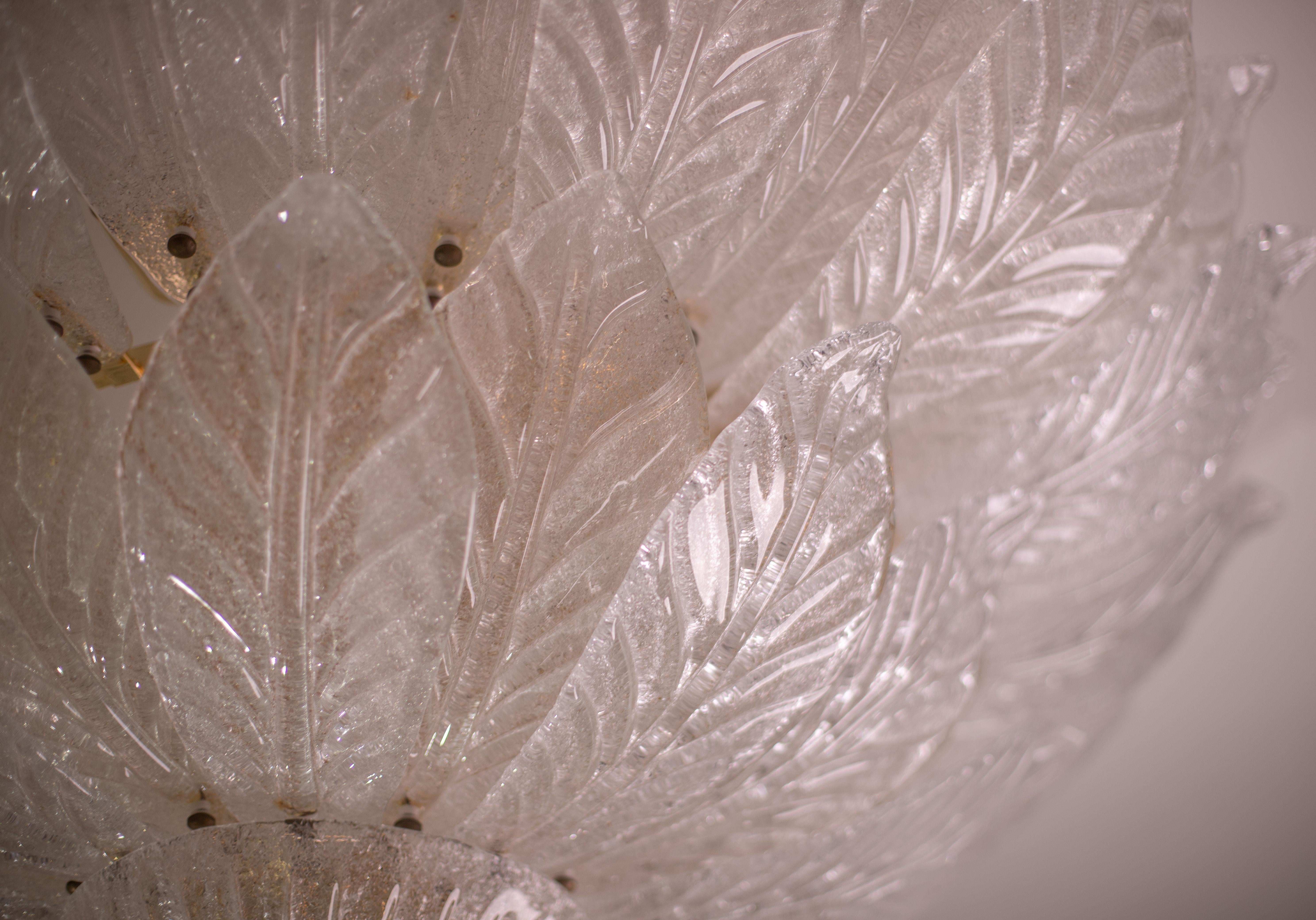 Capri, Extra Large Big Size Vintage Murano Trasparent Glass Ceiling Light 6
