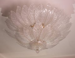 Capri, Extra Large Big Size Vintage Murano Trasparent Glass Ceiling Light