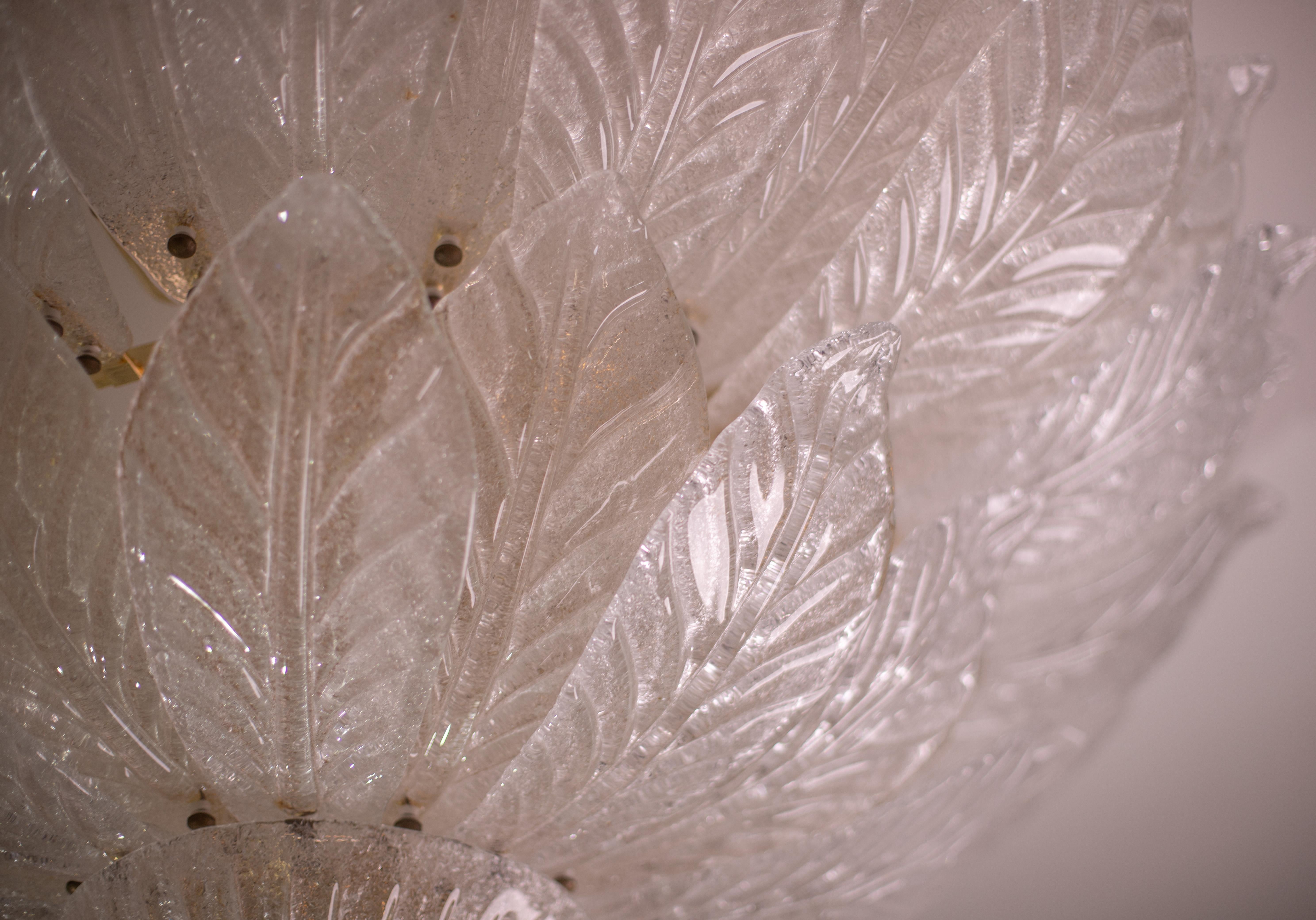 Capri, Extra Large Big Size Vintage Murano Trasparent Glass Ceiling Light For Sale 3