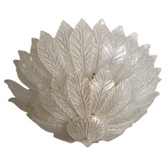 Capri, Extra Large Big Size Vintage Murano Trasparent Glass Ceiling Light