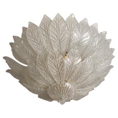 Capri, Extra Large Big Size Vintage Murano Trasparent Glass Ceiling Light