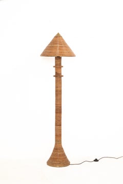 Capri Floor Lamp  Sculptural Rattan Lighting