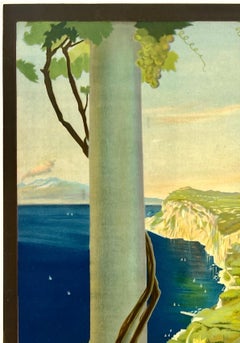 CAPRI ITALIA Original Vintage Italian Travel Tourism Italy Poster 1927