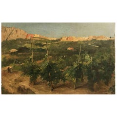 Capri Italy 19th Century Italian Countryside Landscape by Alceste Campriani