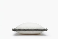 Capri Linen Pillow White with Multicolor Fringes