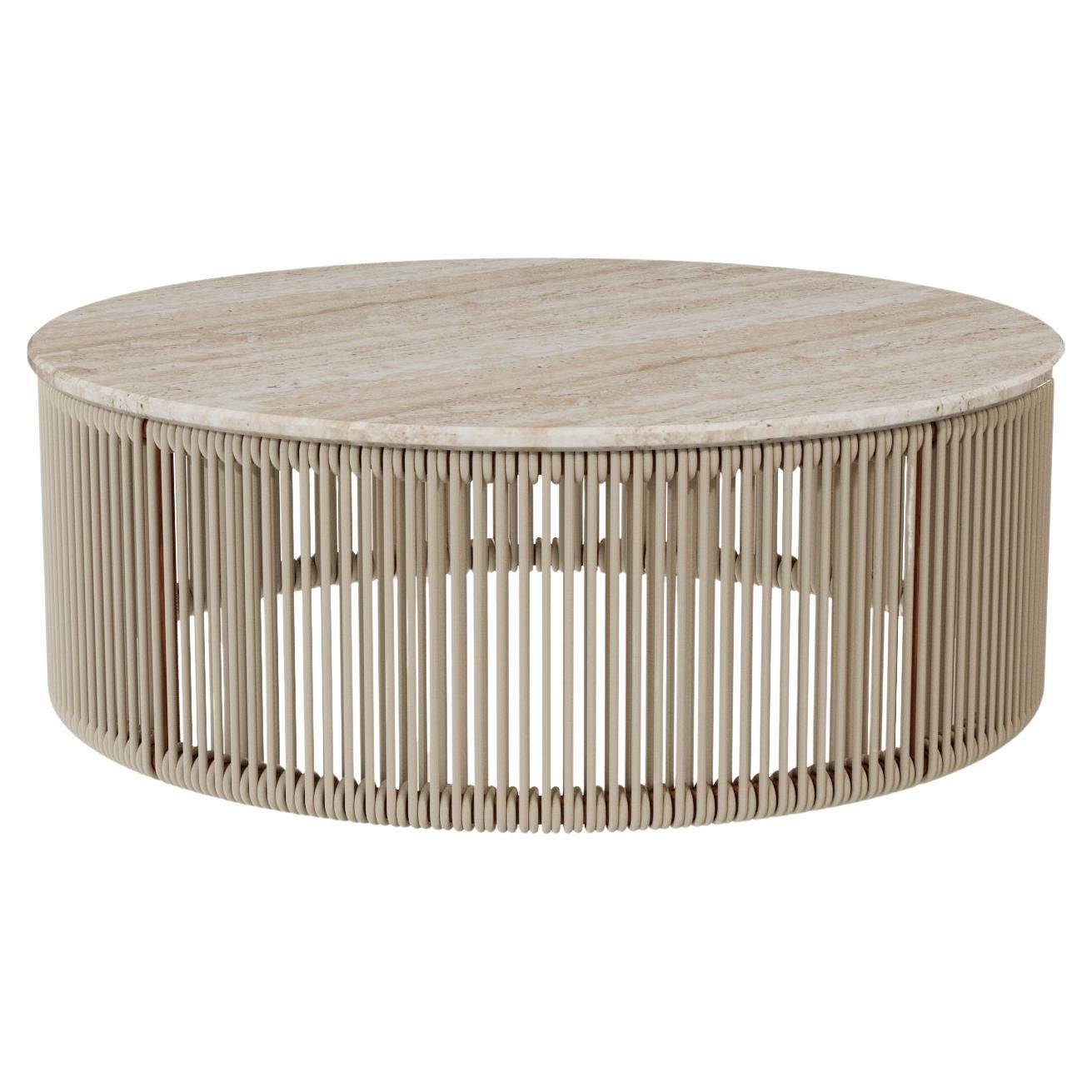 Capri Outdoor Coffee Table - Travertine Top
Cord Base Ideal for Lounges