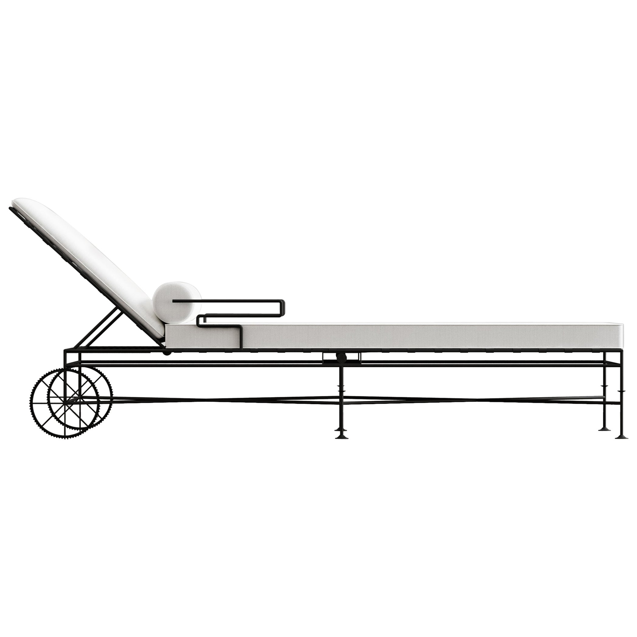 Capri Single Chaise Lounge Floating Arm For Sale