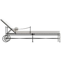 Capri Single Chaise Lounge Sling Arm