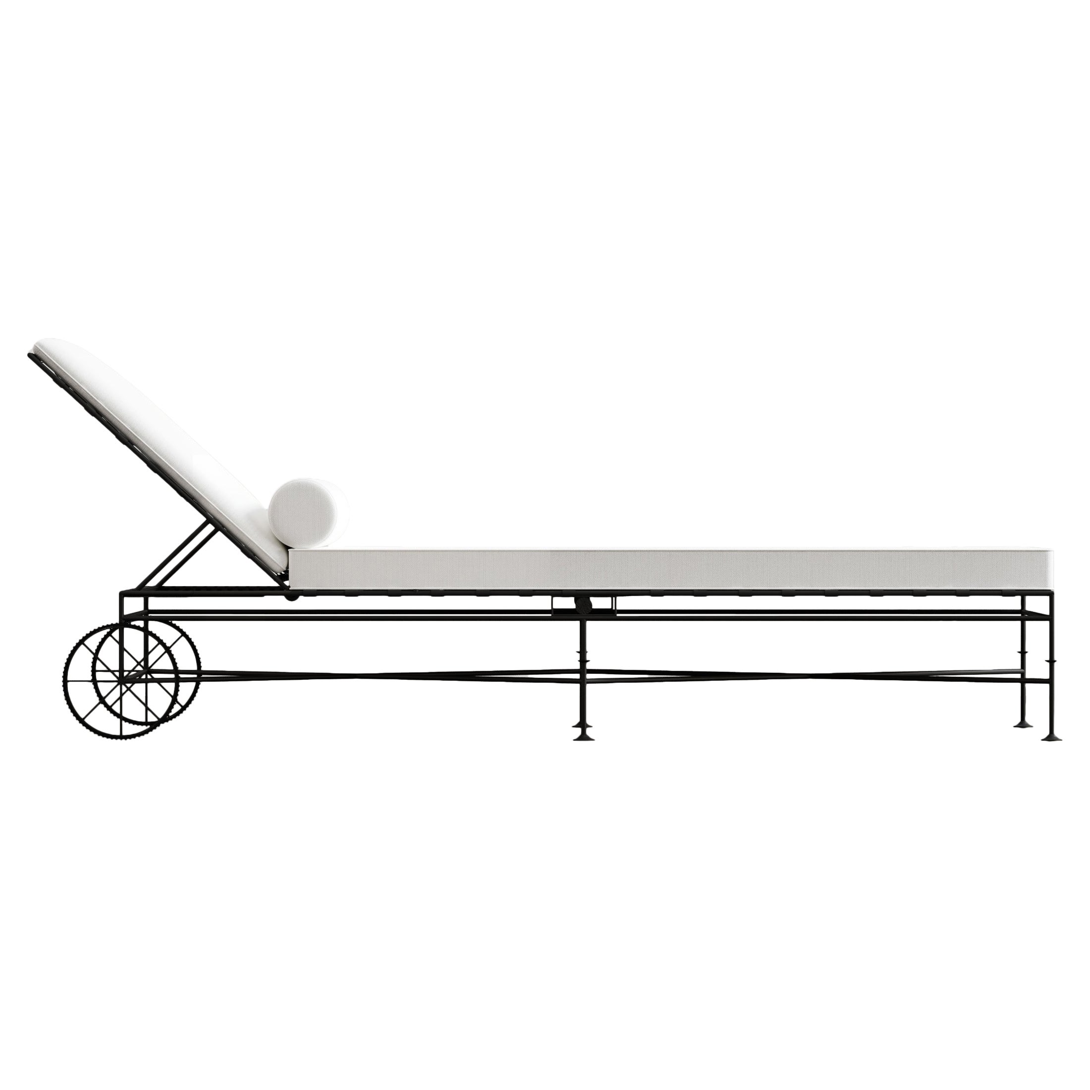 Chaise longue simple Capri Unarmed