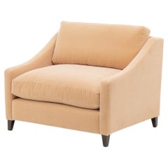 Capri Single Sofa in Pink Velvet