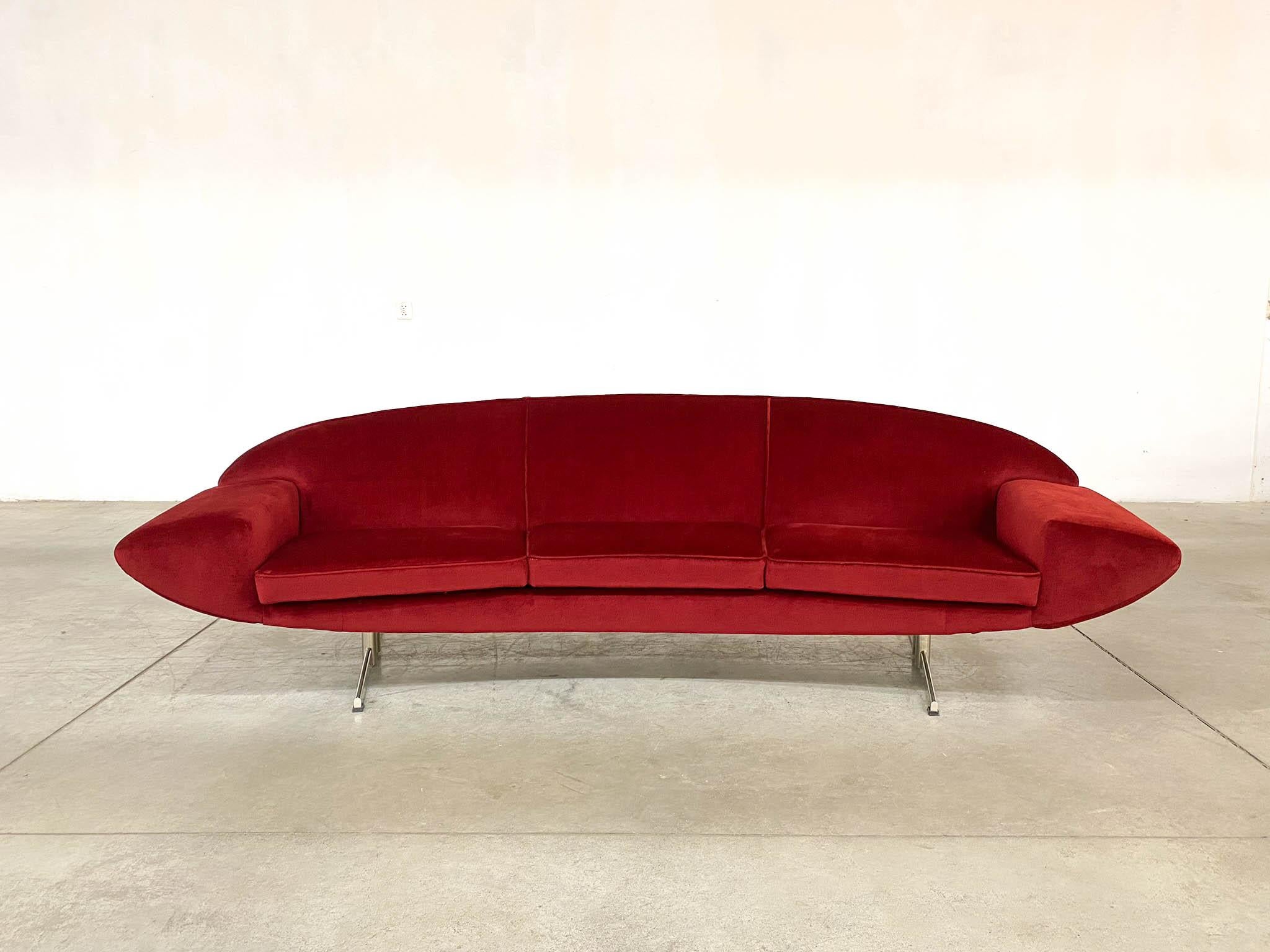 Steel Capri Sofa by Johannes Andersen for Trensum Möbelfabrik For Sale